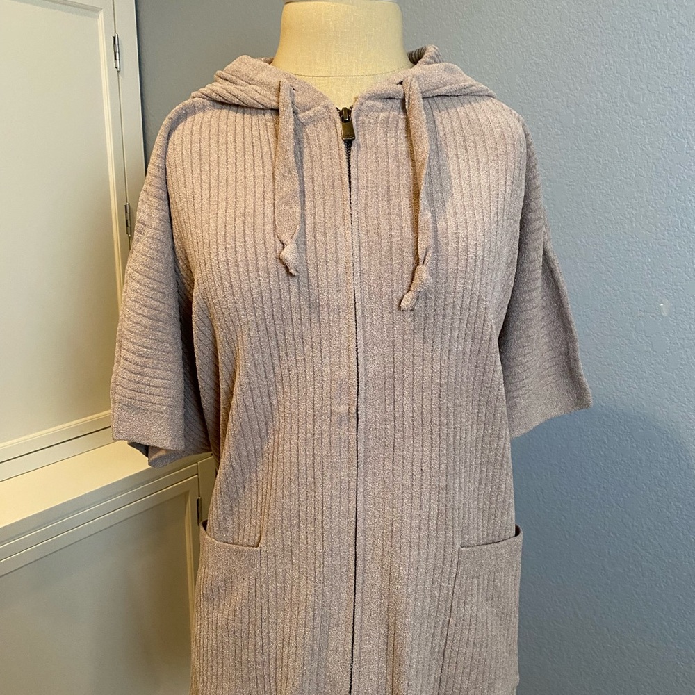 Barefoot Dreams CozyChic Ultra Lite Ribbed ZipUp hoodie - Picture 2 of 4